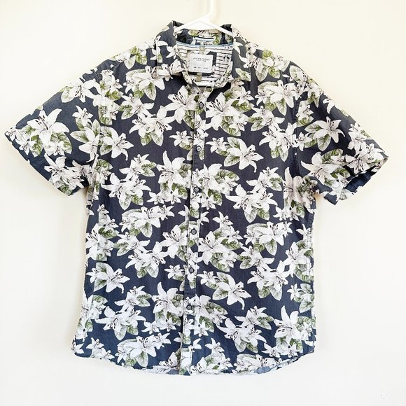 Denim & Flower Other - Denim & Flower Ricky Singh Hawaiian Shirt Floral Short Sleeve Button Front LARGE